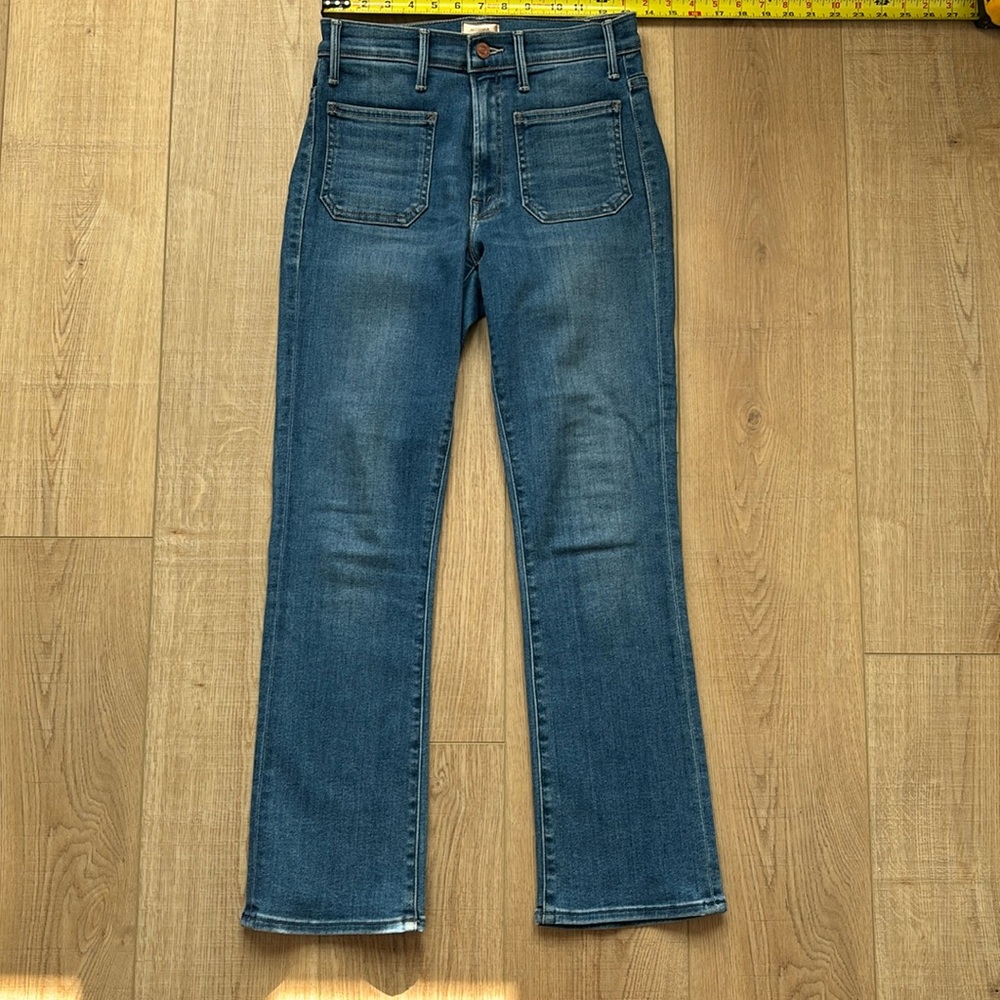 MOTHER jeans: Patch Pocket Insider Ankle. Wash: Happy Pill size 27